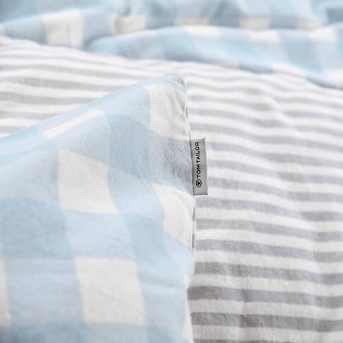Linge de lit en flanelle de coton Tom Tailor de qualité supérieure pour lit simple