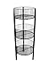 Only Garment Racks 3-Level Wire Basket Display Rack, Floor Standing, Round Bins, Metal Frame - Black