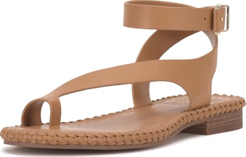 Image of Vince Camuto Libahs Ankle Strap Toe Loop Flat Sandals
