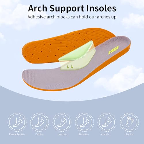 ephiza Womens Wide Toe Box Walking Shoes with Arch Support Plantar Fasciitis Tennis Sneakers Orthotic Shoes for Pain Relief GreyWhite US 8 by ephiza - Used condition - Image 3