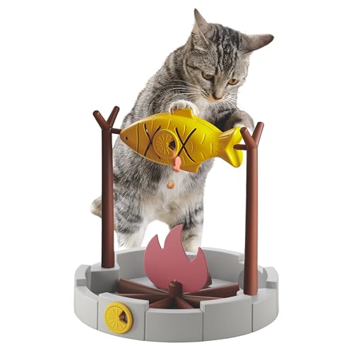PetPals 11" High Cats Treat-Dispensing Slow Feeder,Pets Dry Food ...