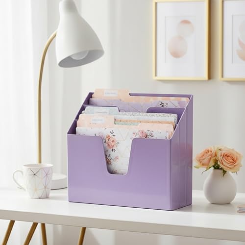 Acrimet Unterlagenhalter Dreifach Horizontalen (Solide Lila Farbe)