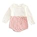 MAYOGO Invierno Ropa Bebé Crochet Niña Pelele Manga Larga Mameluco Ropa de Punto Bebe Niña Recien Nacido Dulces Hija Mono Jumpsuit Bebe Bodis 3 a 6 Meses,0-2 Años