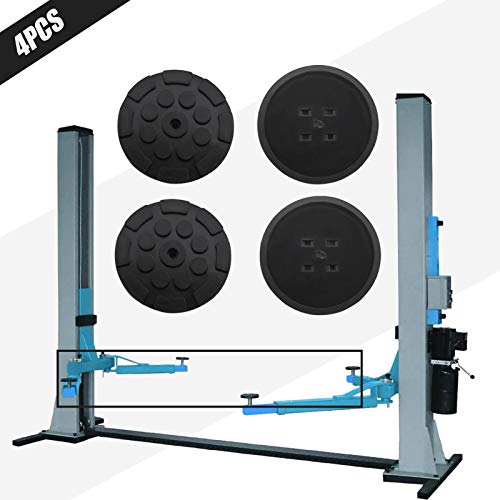 Image of 4Pcs Rubber Arm Pads 11mm Hole Dia Universal Black Jack Lift Rubber Round Pads 120x17mm for Auto Car Truck Hoist Jacking Lift Accessories