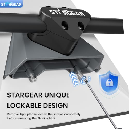 Image of for Starlink Mini Mount, Anti-Theft Tube Bar Mount Aluminum Alloy