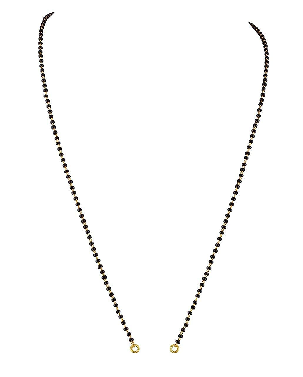 fashion accessories Gold Plated single Line Black Pearl Mangalsutra Chain, Mangalsutra Chain for Women (30 INCH) (B0C4LW84R9) Amazon Price History, Amazon Price Tracker