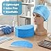 Yahenda 120 Pcs Disposable Bouffant Caps Adjustable Disposable Caps with Tie Blue Nonwoven Elastic Dust Hats Hair Covers for Men Women Surgeon Spa Food Service Salon Industrial
