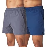 Ultra Performance Men's 5 Inch Swim Trunk's with Liner 2 Pack Mens Stretch Quick Dry Beach Shorts Swimming Trunks & Bathing Suits for Men Navy/Charcoal
