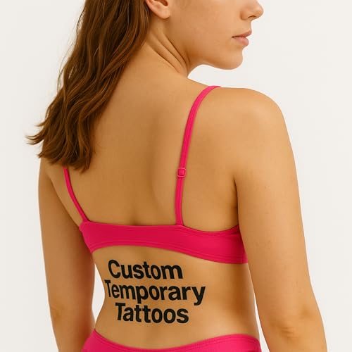 Temporary Tattoos Adult Edition – Custom Temporary Tattoos with Personalized Name – Fake Waterproof Tattoo Design – Unique Custom Name Tattoo Gift