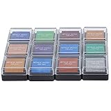 Artisanat arc-en-ciel doigt tampons encreurs bricolage papier bois tissu tampon d'impression multicolore lavable bricolage travail du bois pour Scrapbooking