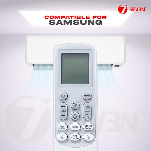 Image of 7SEVEN Compatible with Samsung AC Remote Control Model 144E Suitable for 1 1.5 2 Ton Split and Window Air Conditioner - Match Each Key by Key Exactly with existing AC Remote Function