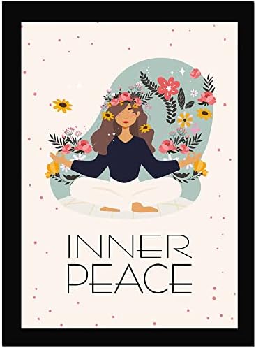 AR Creative Inner Peace Quotes Framed Wall Poster, Motivational Quotes ...