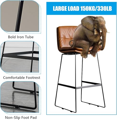 Tabourets de bar avec dossier ergonomique contre le mal de dos