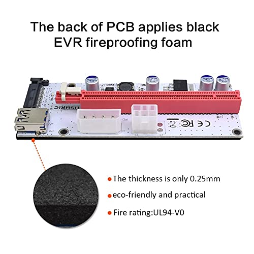 Xsentuals VER008S 4 PIN Molex PCI-E Riser Card 6pin Riser SATA Pcie 1x To 16x Pci Express Riser Card For Antminer Bitcoin Miner Mining - Image 2