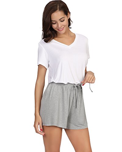 Image of GYS Women's Bamboo Viscose Cooling High Waisted Pajama Shorts
