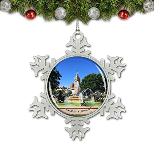 Umsufa Missouri Kansas City Square Usa Christmas Ornament Tree Pendant Decoration Crystal Metal Souvenir Gift #TOP23