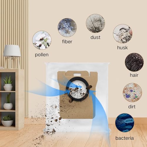 Quixotical 10 Stück Staubbeutel für Dreame L10 Ultra L10s Ultra L20 Ultra & Xiaomi X10 S10 Pro Saugroboter, Ersatz Staubbeutel mit 3L großer Kapazität