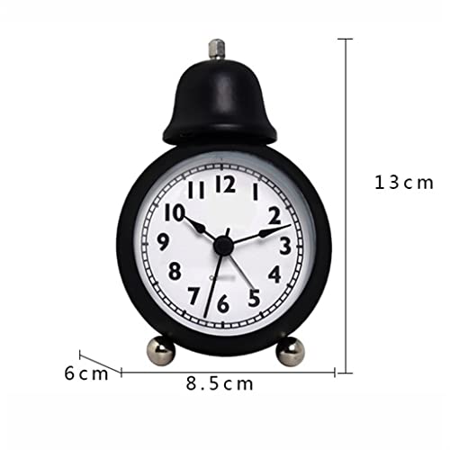 Ljmxg European Style Retro Metal Single Bell Small Alarm Clock Bedside Luminous Desk Clock (Color : D, Size : 1) #TOP1