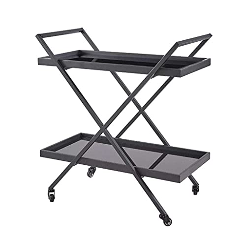 Soporte para vino de hierro forjado negro 2 niveles