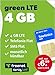 Produktbild freenet green LTE 4 GB  Handyvertrag 24 Monate im Telefonica Netz mit Internet Flat, Flat Telefonie und EU-Roaming  Aktivierungscode per E-Mail