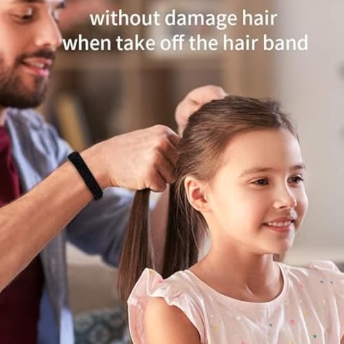 Image of Readymade Ribbon for School Girls - Soft Satin Bow Hair Accessory - Easy to Wear, Stylish & Neat Look - Ideal for School Uniforms bow in girls & Daily Use - Pack of 8 /School Ribbon in Kids (black & sky blue, moer coverage)