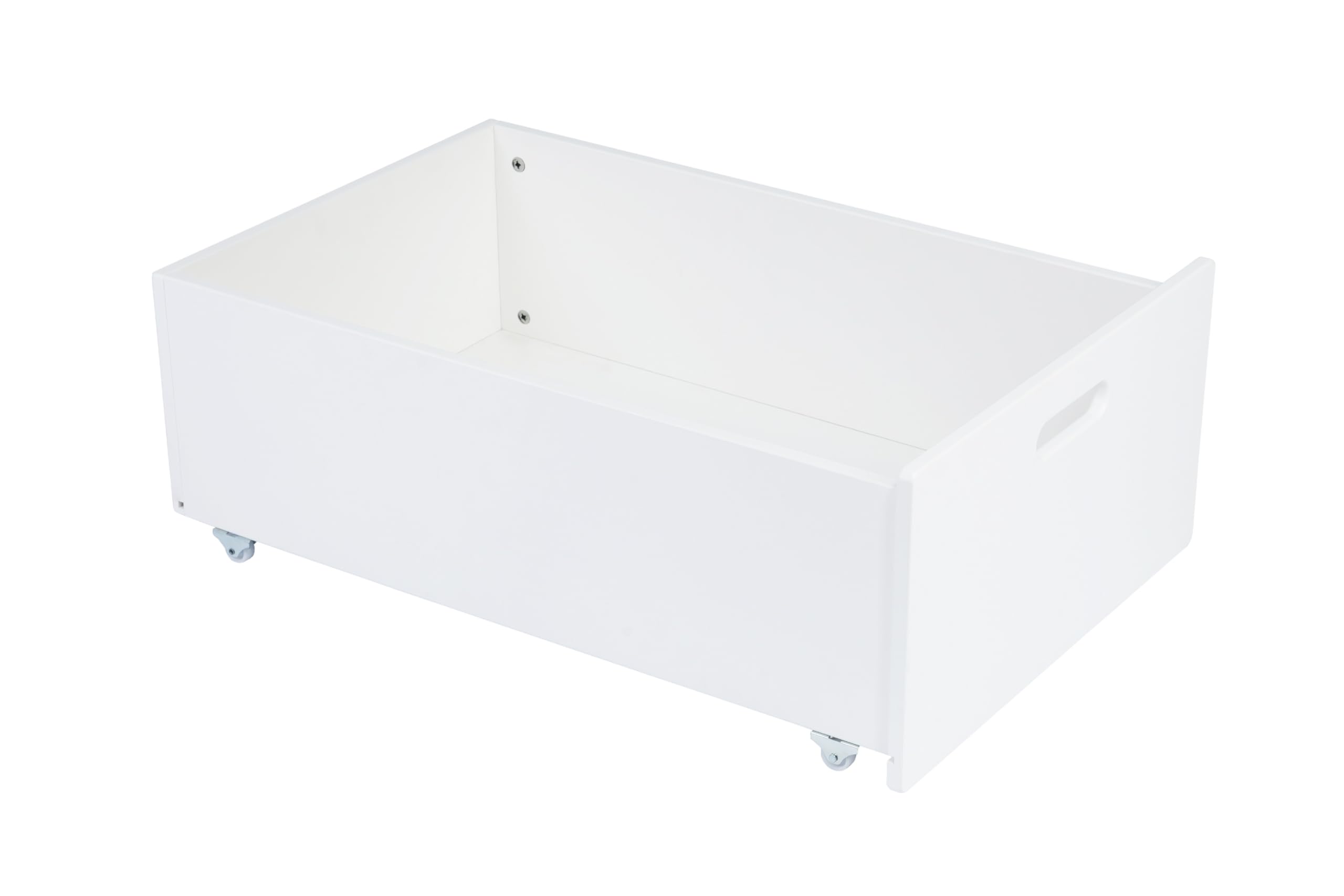 waldin Schublade für 7in1 Babybett ohne Bett, Weiß | Schafft Zusätzlichen Stauraum unter Ihrem 7in1 Bett, Passend für Klassische und Ovale Modelle ohne Bett