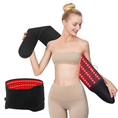 Upgrade Red Light Therapy for Body - Infrared Red Lights Belt 660nm & 850nm Infra LEDs Light for Body Back Knee Hands Waist Relax Birthday Christmas Gift for Women Men Mom Father Lover