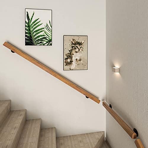 Handrails For Indoor Stairs - Wall Mounted Wooden Stair Railing, Corridor Safety Anti-Slip Stair Railings, Suitable For Outdoor And Indoor Of Villas And Hospitals Main Courante Pour Escalier ( Size : #TOP6