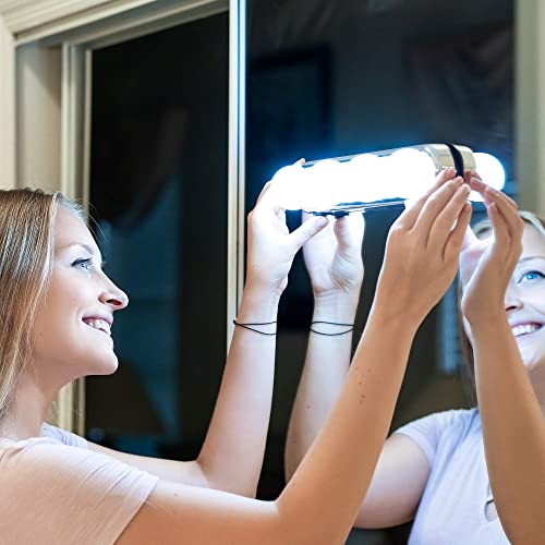 Image of Professional Hollywood Makeup Lighting (Two Sets) Cordless with LED Bulbs Portable Makeup Light LED Vanity Mirror Lights Bright Lighting Fixture Strip for Bathroom Dressing Room Vanity Table
