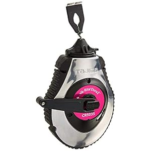 TAJIMA Chalk Line – Chalk-Rite Dura Chalk Box with 100ft Extreme Bold 1.8 mm Snap Line & Integrated Handle Release – CR503S