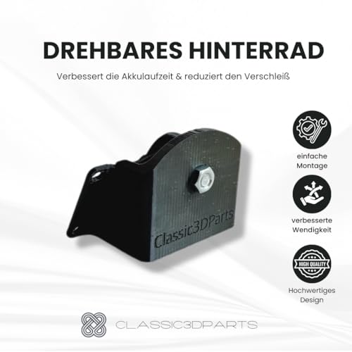 Roue arrière pivotante 360 pour robot tondeuse Gardena R40Li et Husqvarna 105 - 3