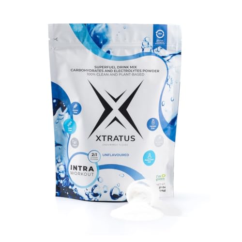 Image of Xtratus Endurance Fluids Unflavoured - Superfuel Drink Mix with Carbohydrates and Electrolytes. 2:1 (Glucose:Fructose). Gut friendly. Colorants and Preservatives Free, NON GMO. Vegan - 35.27 Oz.