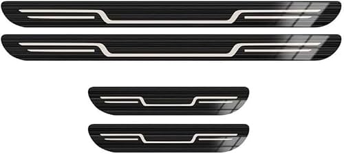 Sscor A/Black Titanium Brushed 4Pcs Cr Door Sill Protector Strips For Chery Jecoo J7 7 2025 2024 2023,Nti-Scrtch Threshold Cover With Stylish Finish,Kick Plte Gurd,Uto Decortion Styling Ccessories