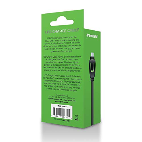 Dreamgear Dgxb1-6602 Cabo Usb Com Led Para Controles Xbox One, Dreamgear, Preto - Android