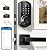 Veise VE06-L Smart Locks with 2 Lever Handle Set, App Control, Keyless Entry Deadbolt for Front Door, Electronic Digital Touchscreen Keypad, Auto Lock, Waterproof, Easy Installation, Matte Black