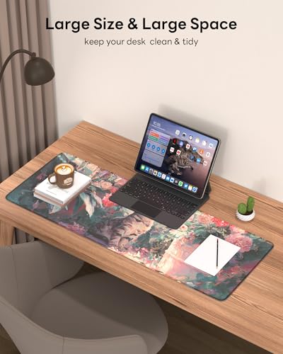 50% Off Pink Cat Large Mouse Pad with Stitched Edges & Non-Slip Base - Image 2