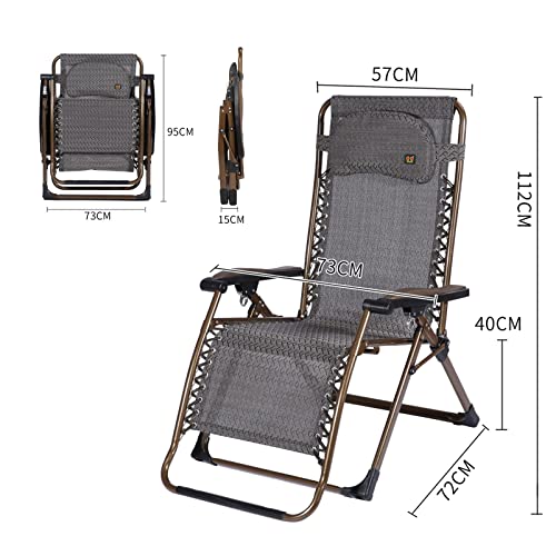 Chaise longue Zero Gravity pliable XL pour camping et jardin - 4