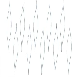 Gnognauq 10pcs Beads Threader Beadsmith Big Eye Beading Needle, Long Open Eye, Steel, Easy Threading, Pearl Knotting, Stringing Gemstones, Needles Threader