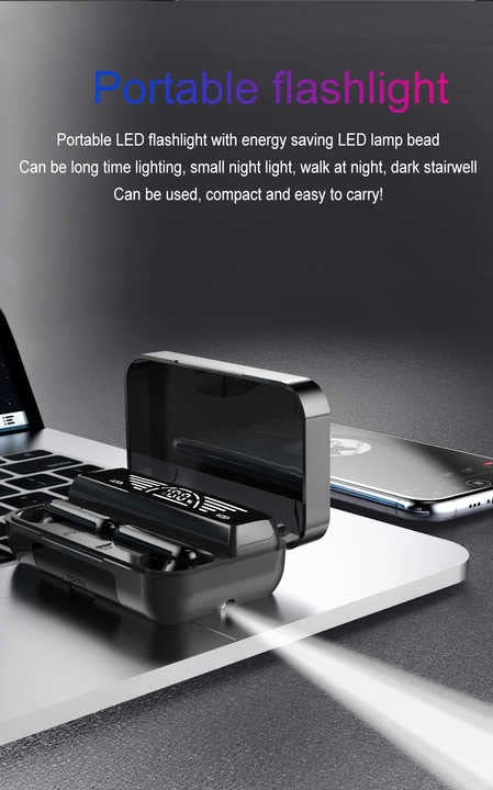 D10 M29 Pro Newest V5.2 BT Wireless Earbud, TWS Wireless Headphones with Touch Control Gaming Bluetooth Earphone Bluetooth Headset (Black, True Wireless)