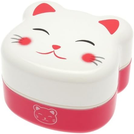 Kotobuki 2-Tier Bento Box, White Kitty