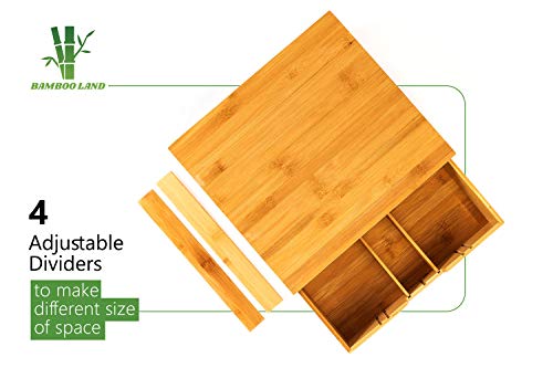 BAMBOO LAND BAMBOO k cup holder/storage, bamboo coffee cup drawer storage/organizer, K- cup holder, bamboo leaf tea box, K-Cup Carousel Holder/Organizer