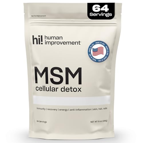 Pure MSM Powder | Organic Sulfur Powder for Skin, Hair, and Nails | Cellular Detox, Joint Health,