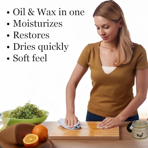 Cutting Board Gel - Wax and Oil Treatment in One - with Food Grade Mineral Oil & Beeswax-Butcher Block Conditioner, Cutting & Charcuterie Board Wax, Citrus Scent.-USA Made* (8 fl.oz)