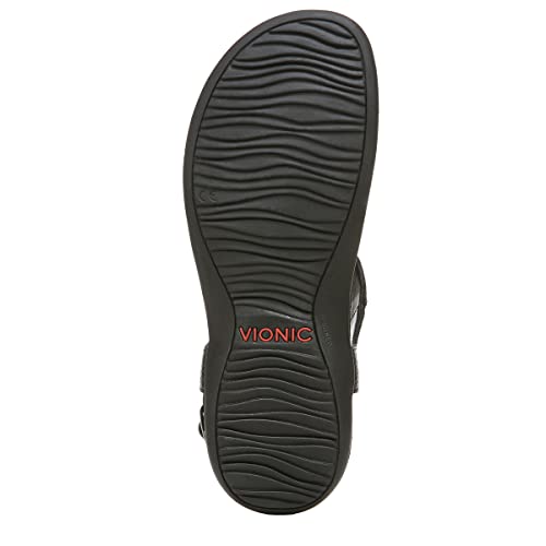 Vionic Terra Women's Adjustable Toe-Post Orthotic Sandals Black - 8 Medium #TOP3