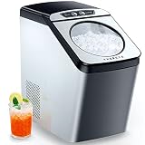 Thereye Countertop Nugget Ice Maker, Top-Loading Pebble Ice Maker Machine, 30lbs Per Day, 2 Ways Wat