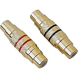 Sólida de metal ejecución De interconectores RCA 2 x Hembra