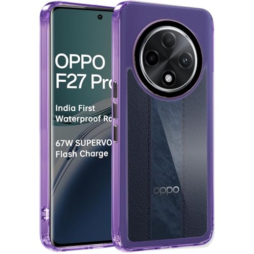 Image of A rtistque Ultra Stylish Back Cover Case for Oppo F27 Pro Plus 5G | Premium Shockproof TPU | Protective Design | Oppo F27 Pro Plus 5G Cover - Purple