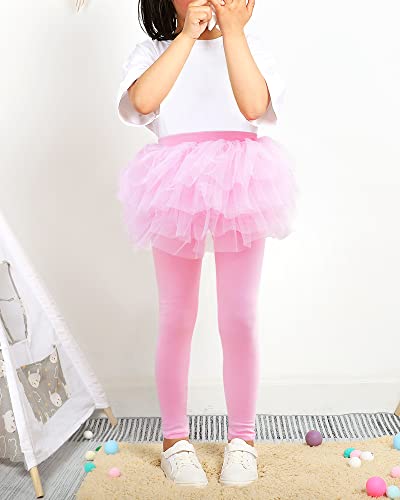 Jocmic Girls Tutu Skirt Leggings Pant With Ruffle Footless Culotte 4-5T Blue 2 #TOP2