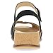 Dansko Cass Peep-Toe Wedge Sandal for Women –Low Profile Wedge with Arch Support, Adjustable Fit for Walking Comfort Black 8.5-9 M US