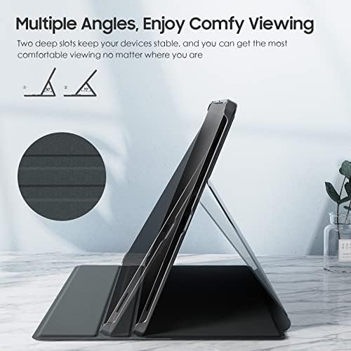 TiMOVO Case for Samsung Galaxy Tab S8 Ultra 14.6 Inch 2022 with S-Pen Holder, Lightweight PC Hard Cover Magnetic Protector Holder with Auto Sleep/Wake Fit Galaxy Tab S8 Ultra(SM-X900/X906), Black